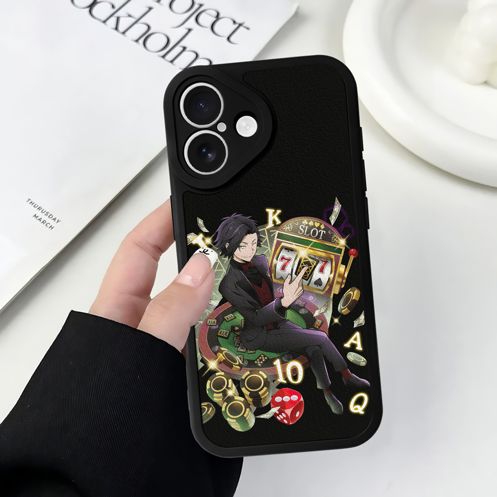 （画像用） 文豪ストレイドッグス Bungo Stray Dogs 【iPhone 16シリーズ対応】シリコンスマホケース（レザー調） 材質：シリコン